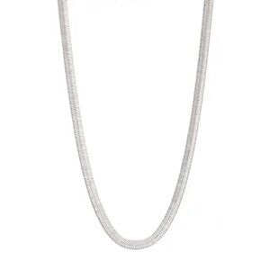 Nordstrom Herringbone Chain Rhodium Necklace